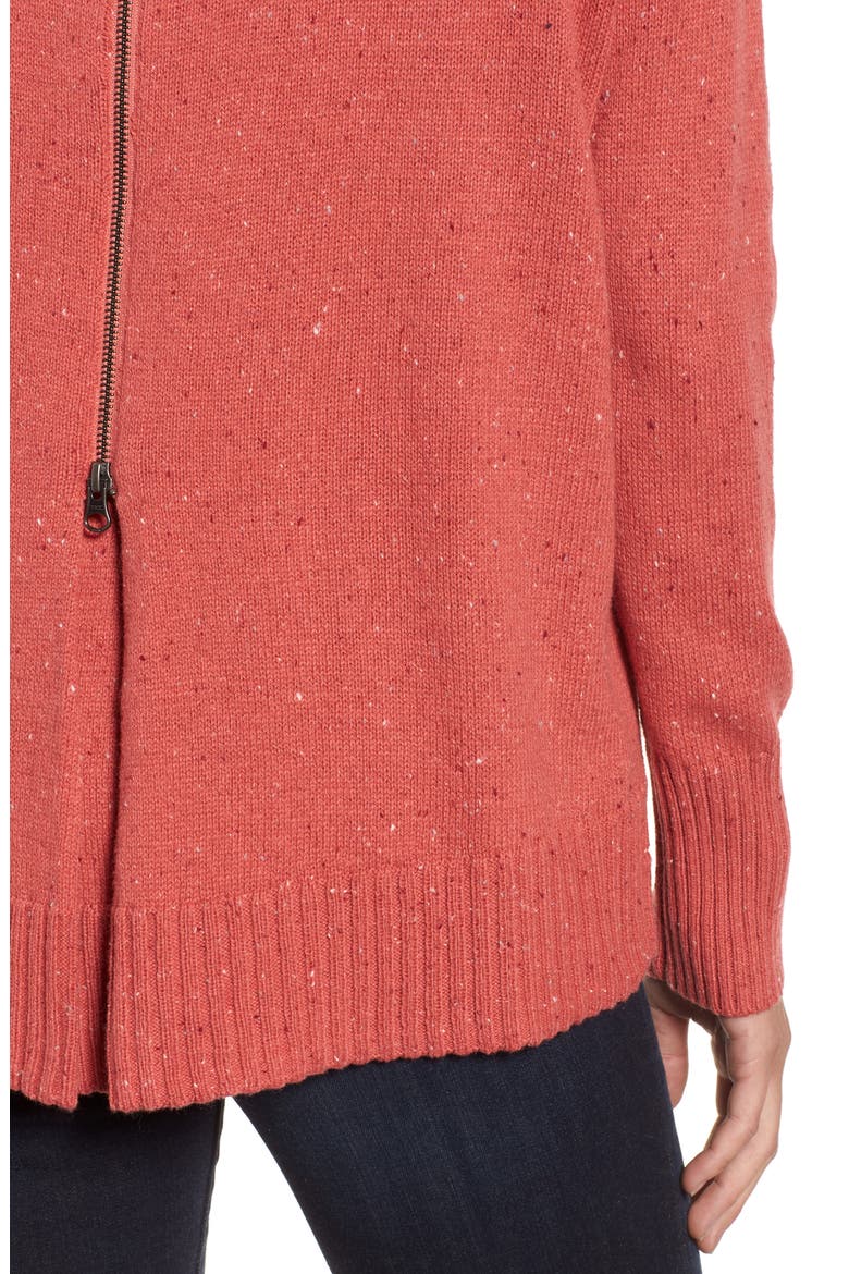 Back Zip Pullover, Alternate, color, PINK CEDAR CAMDEN NEP