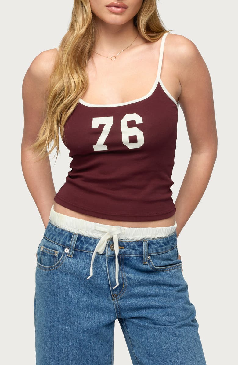 EDIKTED 76 Contrast Camisole, Main, color, 