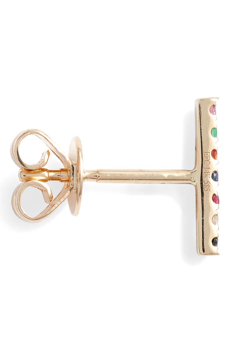 EF Collection Diamond Rainbow Bar Stud Earrings, Alternate, color,