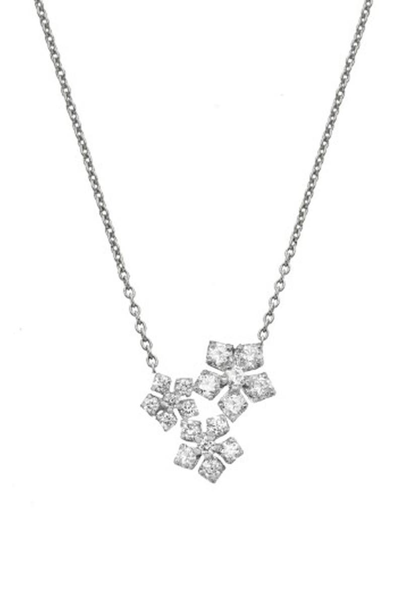 Enchanted Garden Diamond Flower Pendant Necklace, Main, color, WHITE GOLD