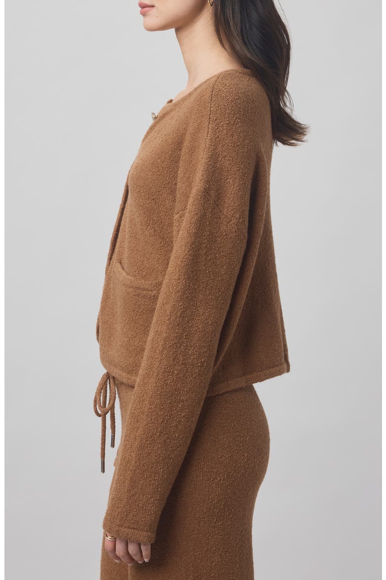 x @cellajaneblog Bouclé Cardigan, Alternate, color, CARAMEL