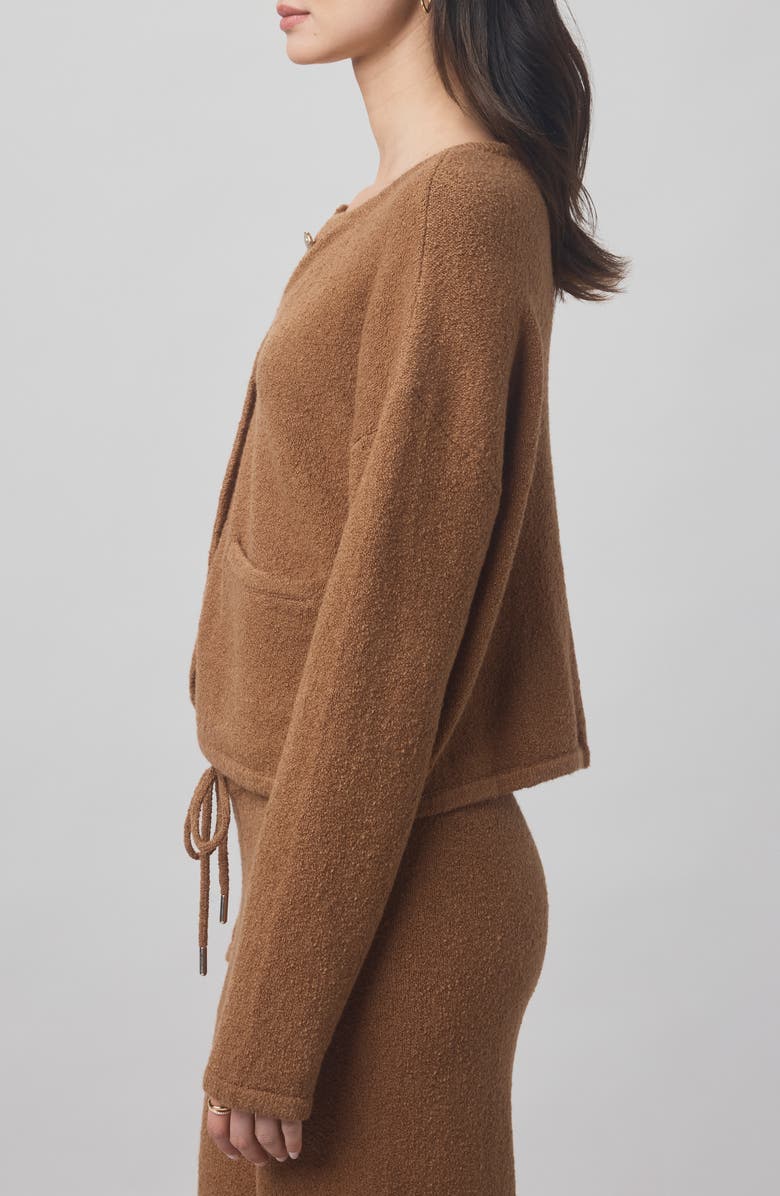 Splendid x @cellajaneblog Bouclé Cardigan, Alternate, color, Caramel