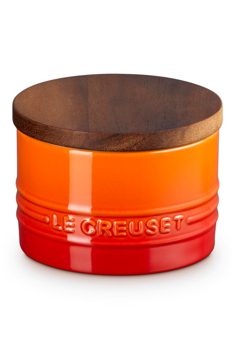 Signature Stoneware 7-Ounce Storage Canister, Main, color, FLAME
