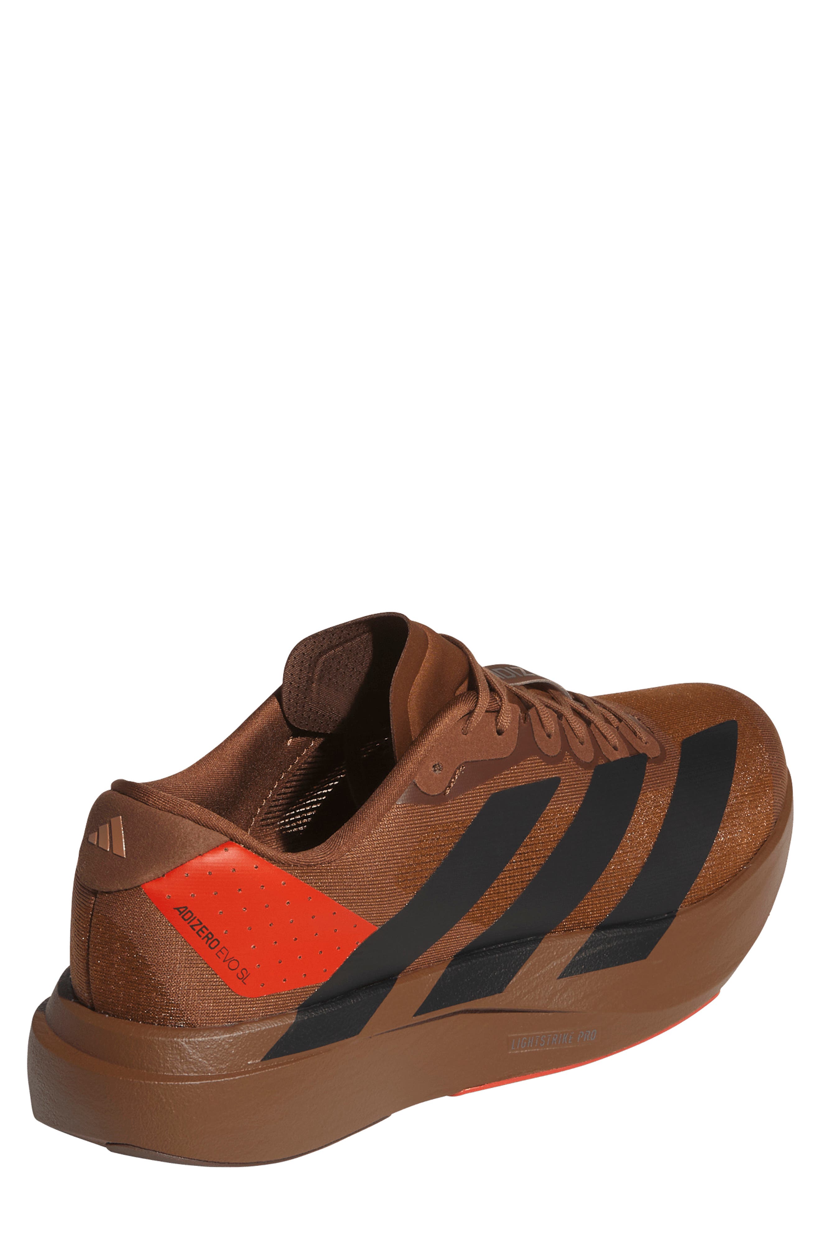 Adizero Evo SL Running Shoe, Alternate, color, PRELOVED BROWN