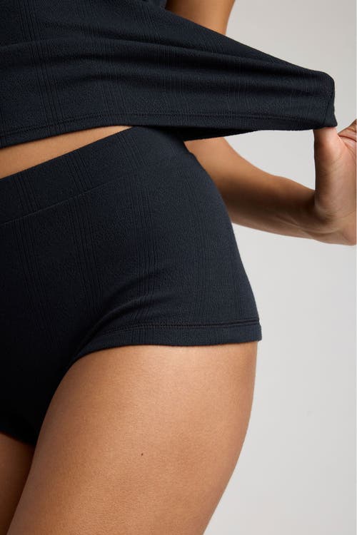 Negative Underwear Pointelle Lounge Short In Black
