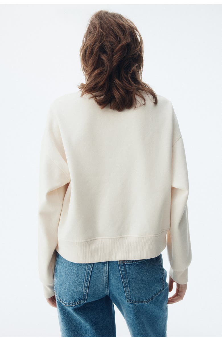 H&M Embellished Sweatshirt, Alternate, color, Cream