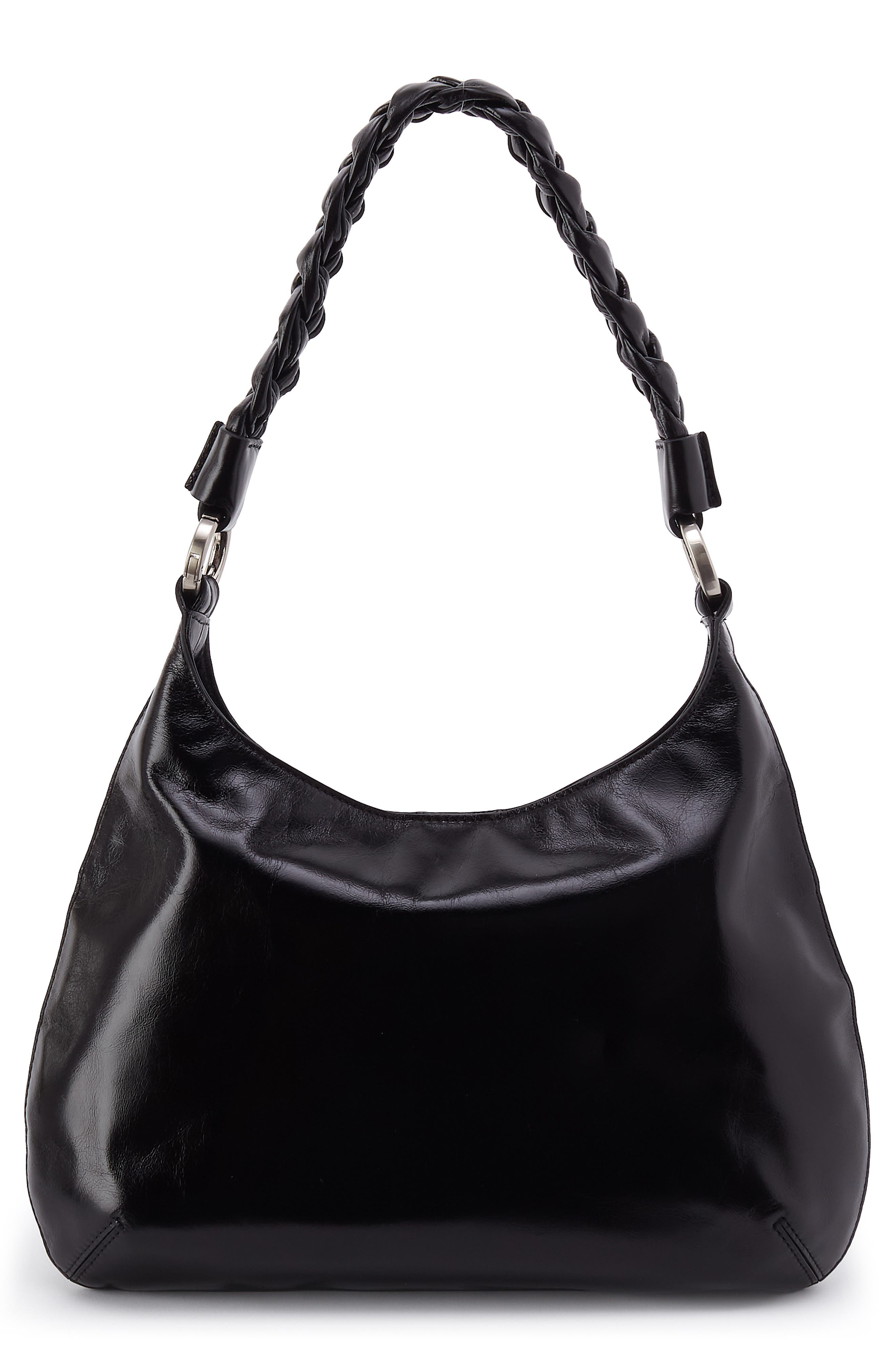 HOBO Madison Leather Shoulder Bag, Main, color, Black