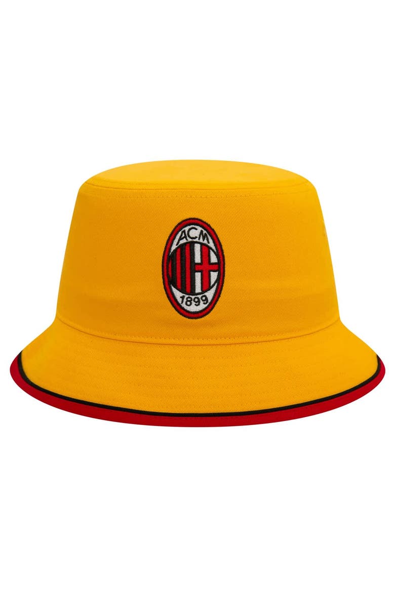 Men's New Era Yellow AC Milan 2011 Bucket Hat, Alternate, color, Yellow