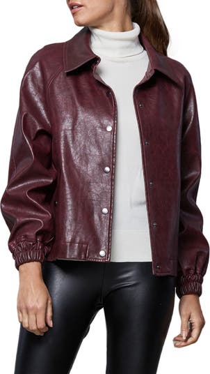 Dolce Cabo Vegan Leather Laser Cut Shirt in Ivory