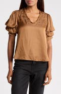 Joie Ruffle V-Neck Blouse