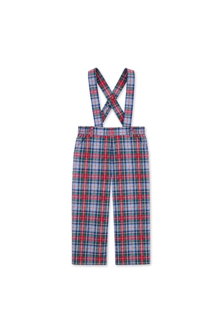 Plaid Pant with Removable Suspenders, Main, color, Grey, Red & Green Plaid