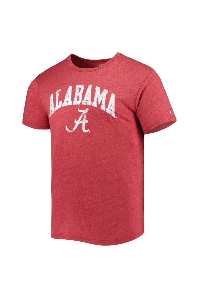 Men's League Collegiate Wear Heather Crimson Alabama Crimson Tide 1965 Arch Victory Falls Tri-Blend T-Shirt, Alternate, color, Crimson