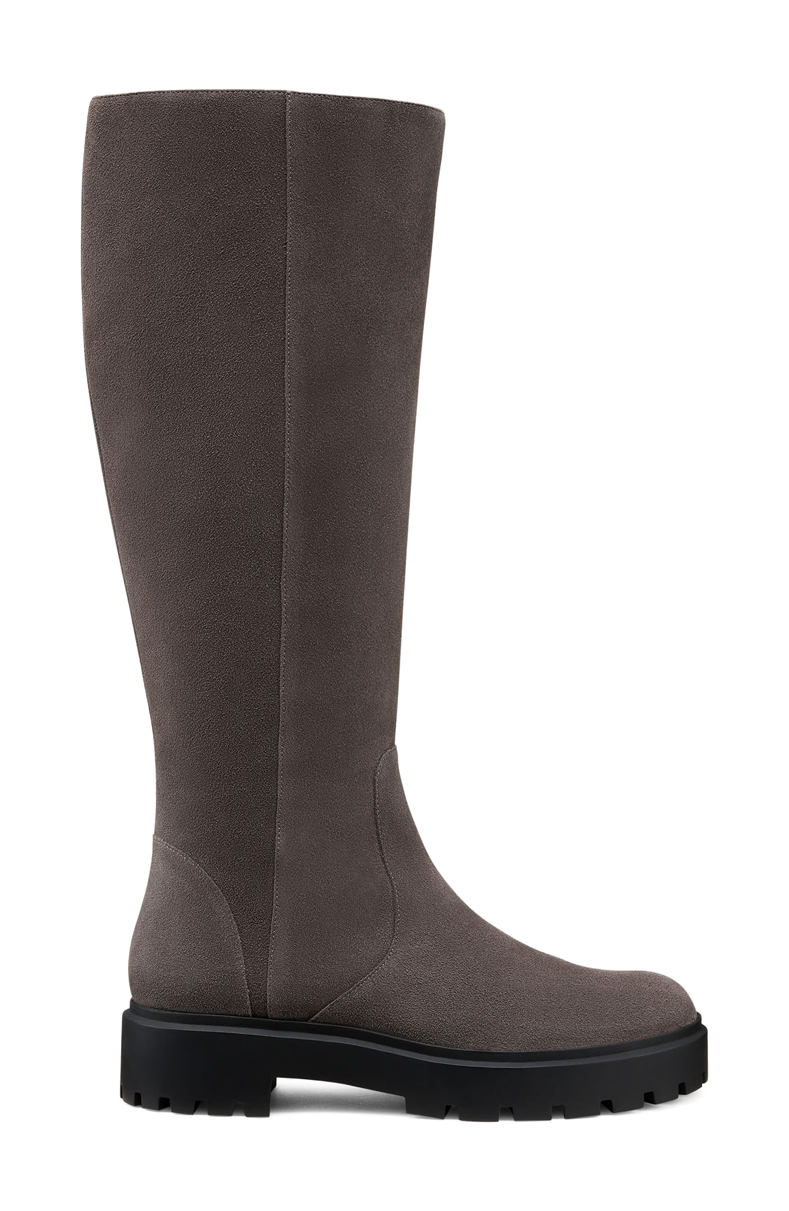 Myla Leather Knee High Boot, Alternate, color, GRAPHITE