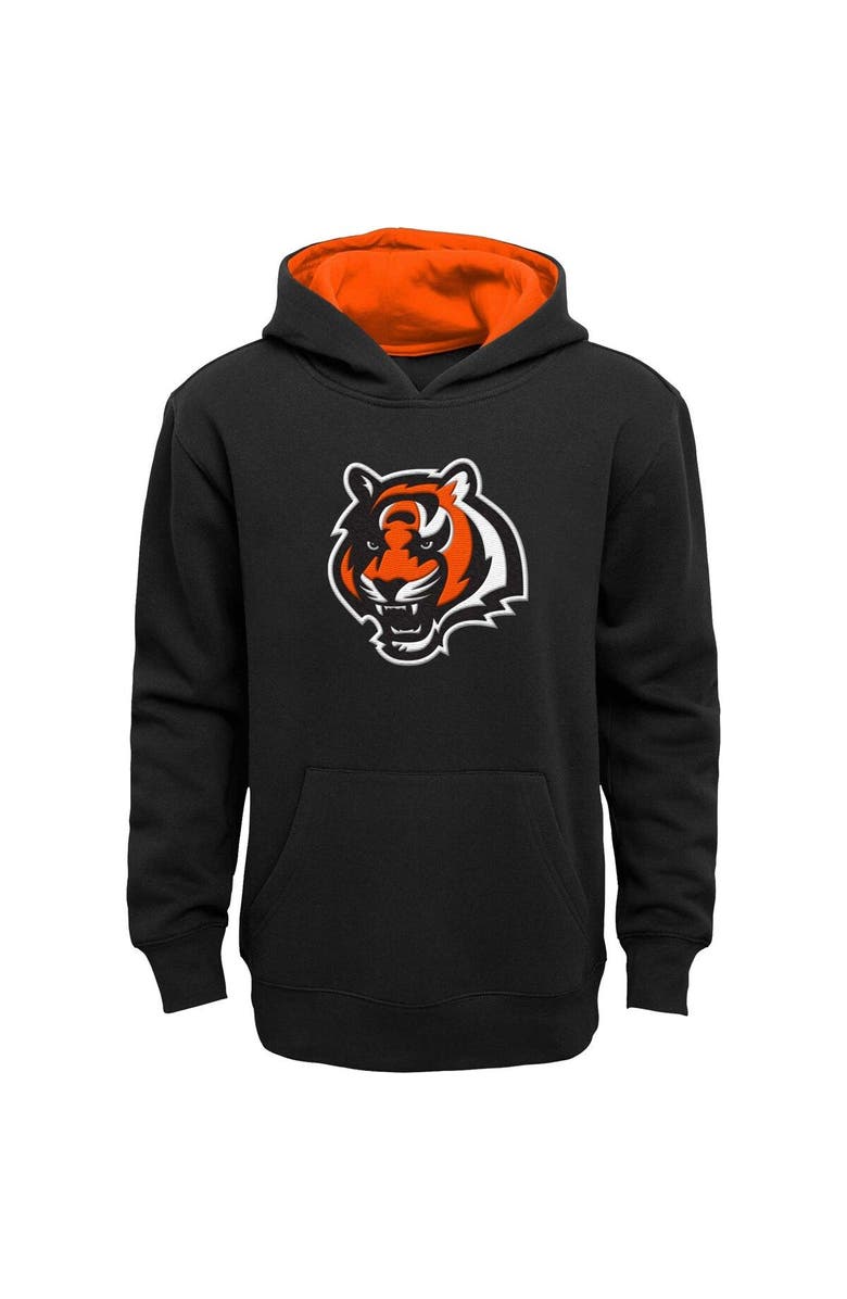 Outerstuff Youth Black Cincinnati Bengals Prime Pullover Hoodie, Main, color, Black
