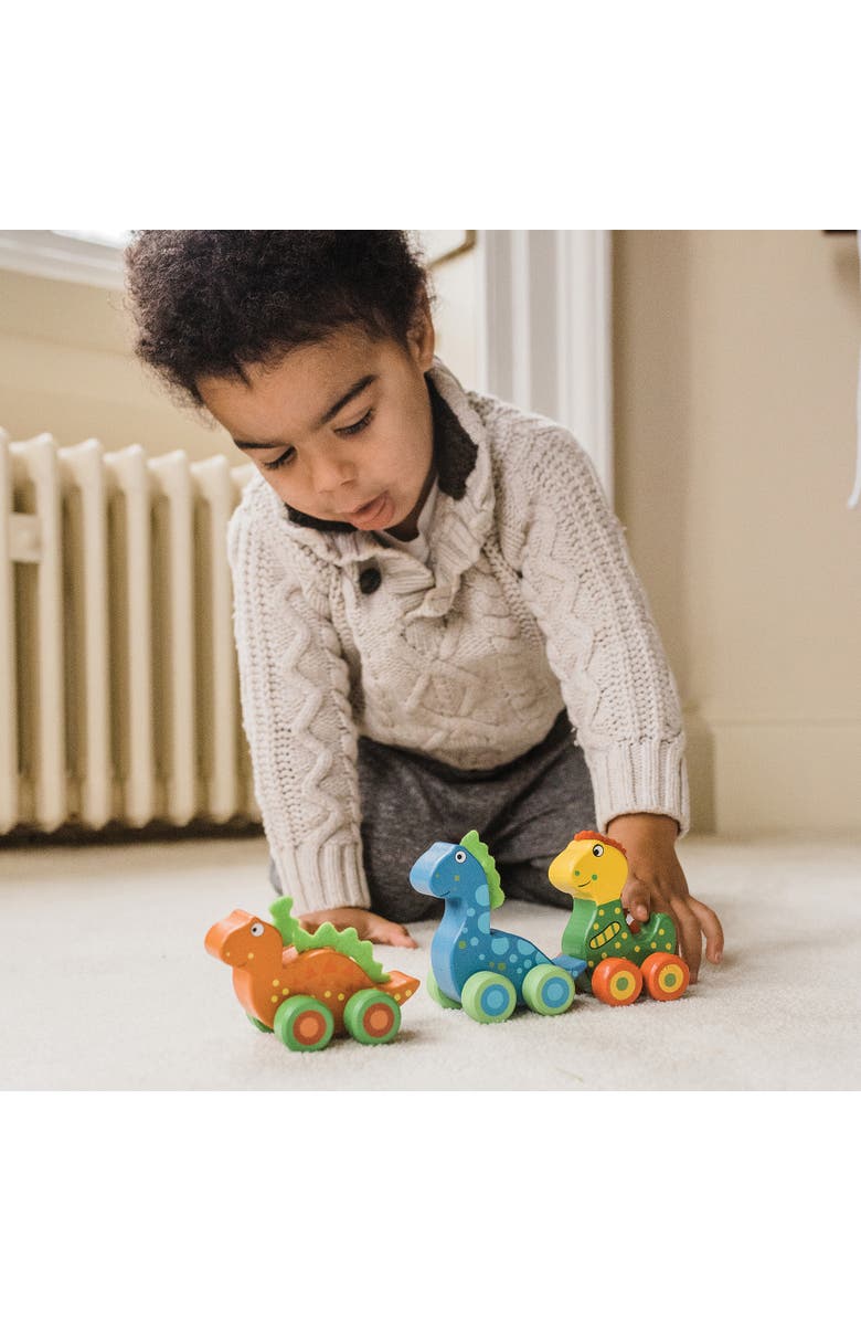 ORANGE TREE TOYS First Dinosaurs 3 Hand Painted Wooden Dinos Ages 1+, Alternate, color, Multicolored