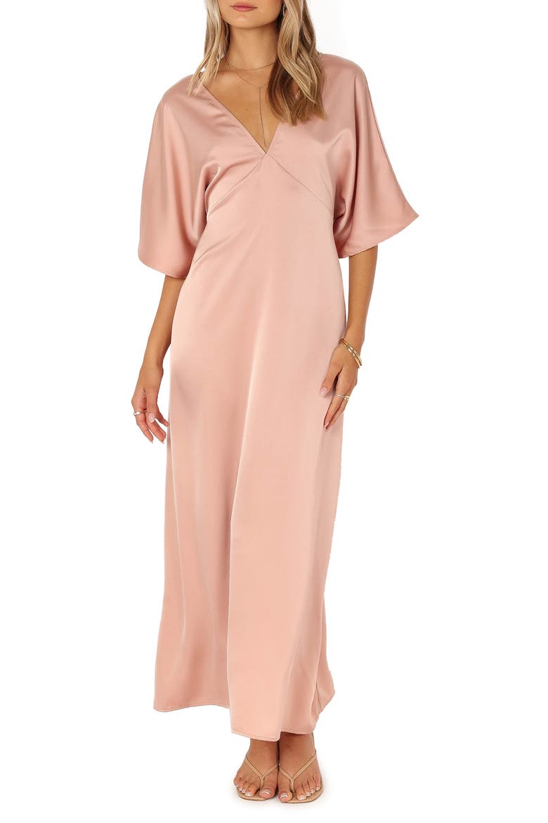 Eliza Dolman Sleeve Maxi Dress, Main, color, PINK