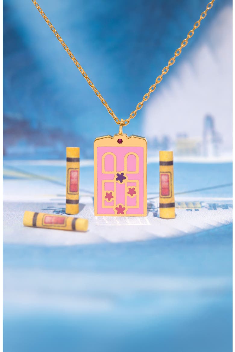 x Disney® Pixar Monster's Inc. Boo's Door Pendant Necklace, Alternate, color, GOLD