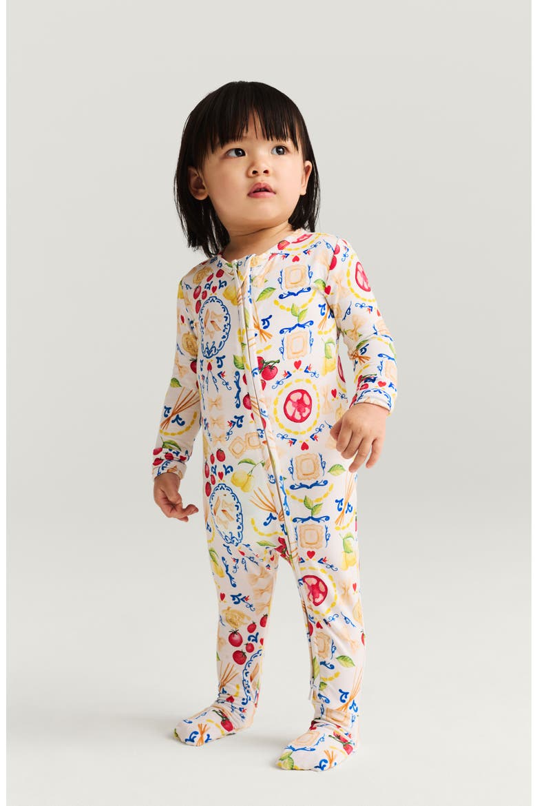 Print Convertible One-Piece Footie, Alternate, color, MANGIA