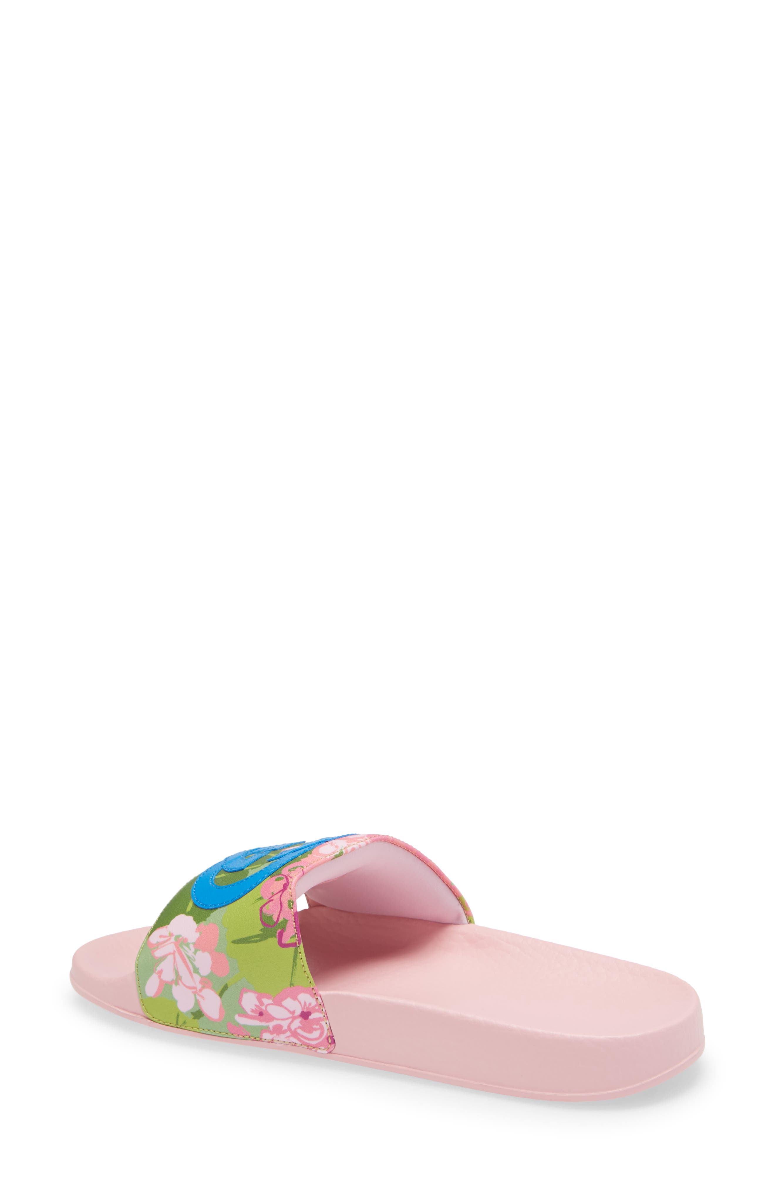 Gucci x Ken Scott Pursuit Floral Print Slide Sandal, Alternate, color, 