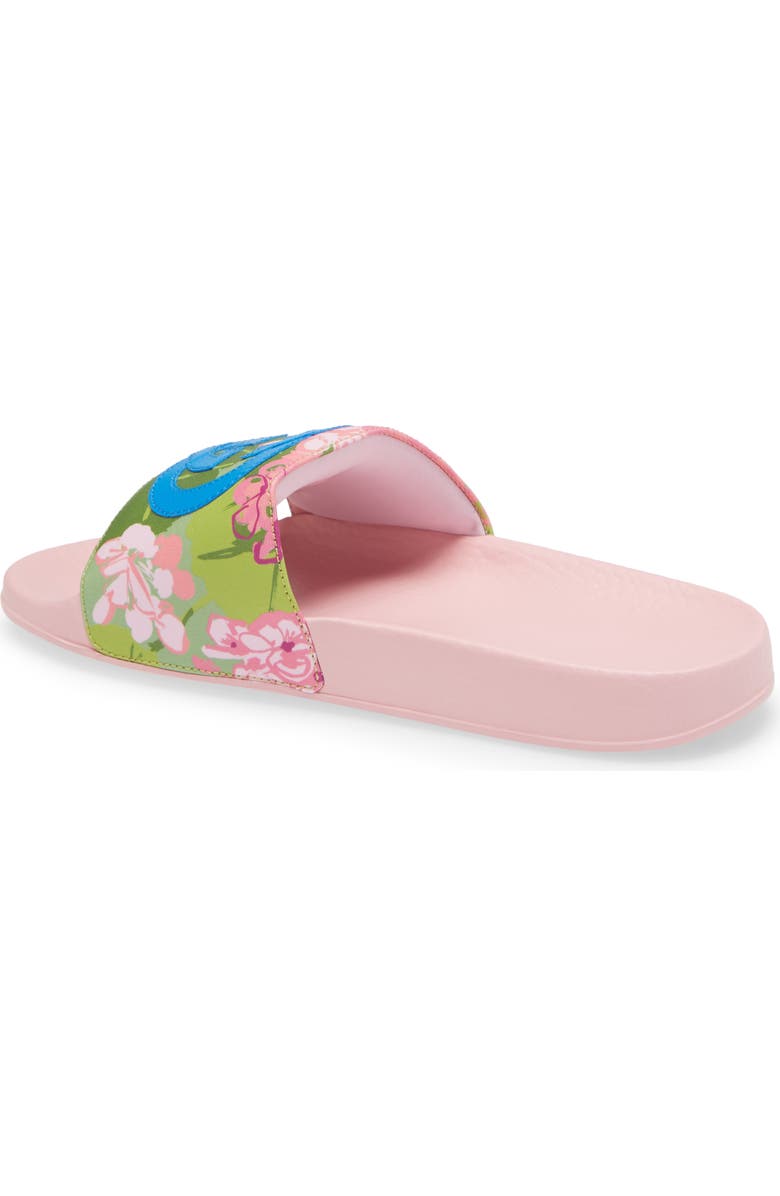 Gucci x Ken Scott Pursuit Floral Print Slide Sandal, Alternate, color,