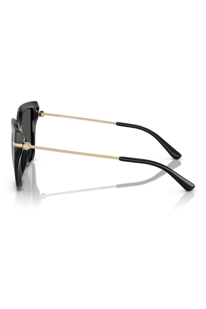 54mm Square Sunglasses, Alternate, color, BLACK