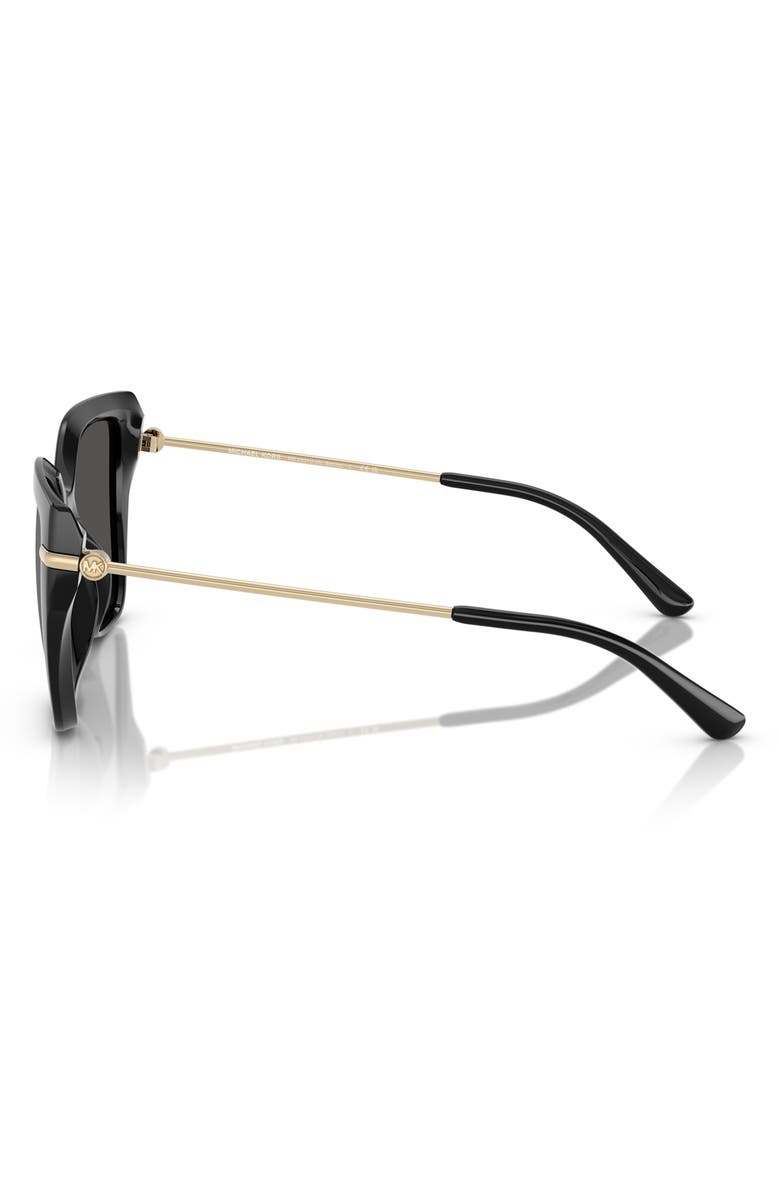 Michael Kors 54mm Square Sunglasses, Alternate, color, Black
