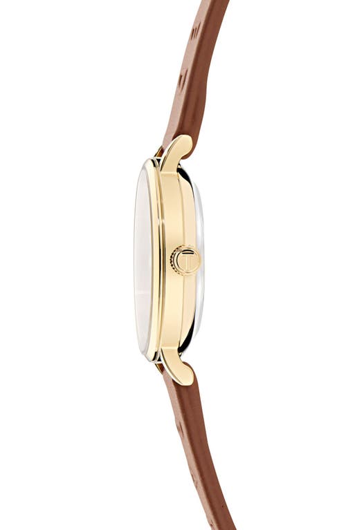 Ted Baker Classic Leather Strap Watch, 28mm In Brown