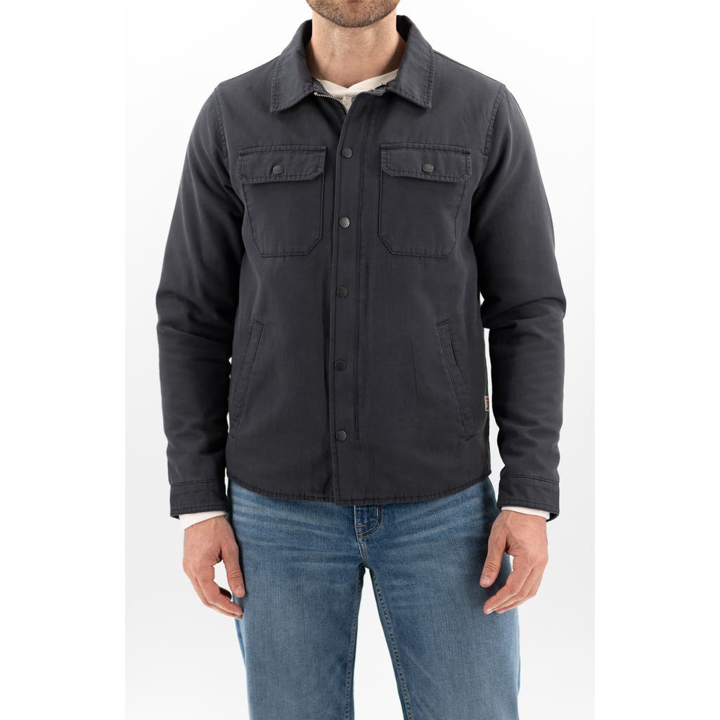 Devil-dog Dungarees Insulated Cotton Canvas Deck Jacket In Black