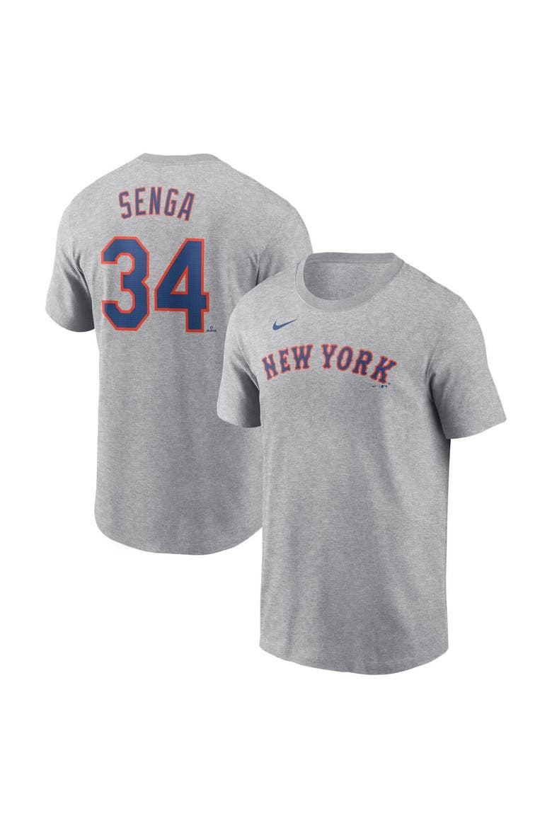 Men's Nike Kodai Senga Heather Gray New York Mets Fuse Name & Number T-Shirt, Main, color, Heather Gray