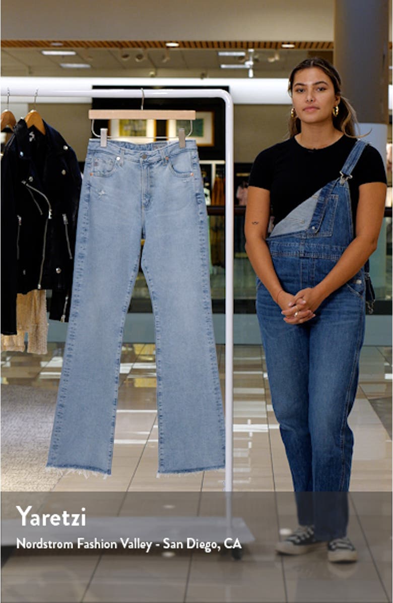 Alexxis Raw Hem High Waist Bootcut Jeans, sales video thumbnail