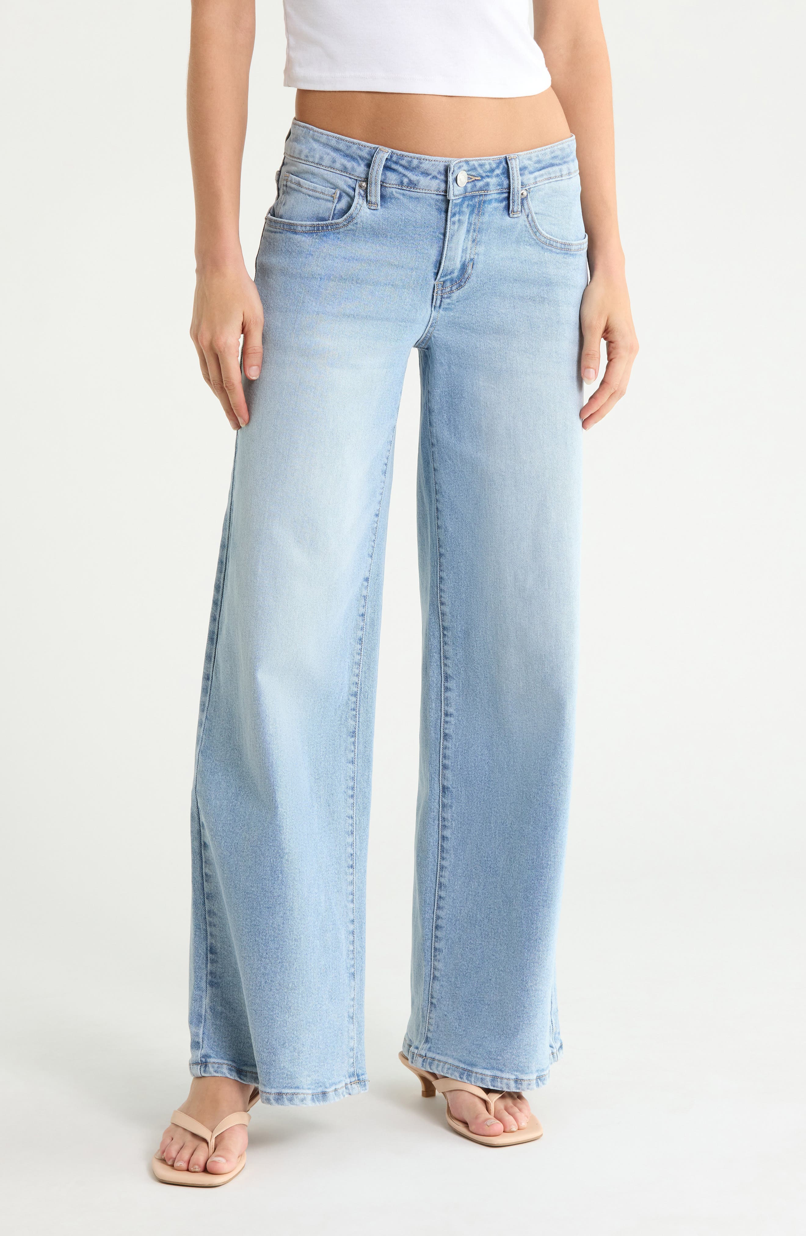Low Rise Wide Leg Jeans