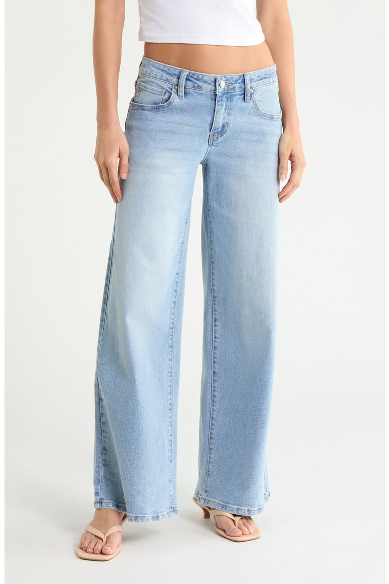 Low Rise Wide Leg Jeans, Main, color, LIGHT WASH