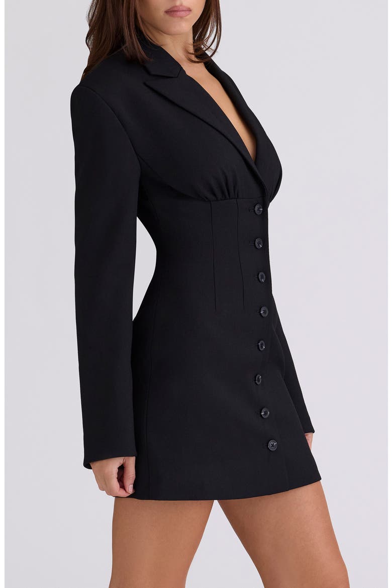ladies black dress jacket Women's Long Suit with Slit Formal Prom Evening Coat This set features a black jacket with two front welt pockets and a center vent at the back hem DZ9441 Black Lady Jacket For