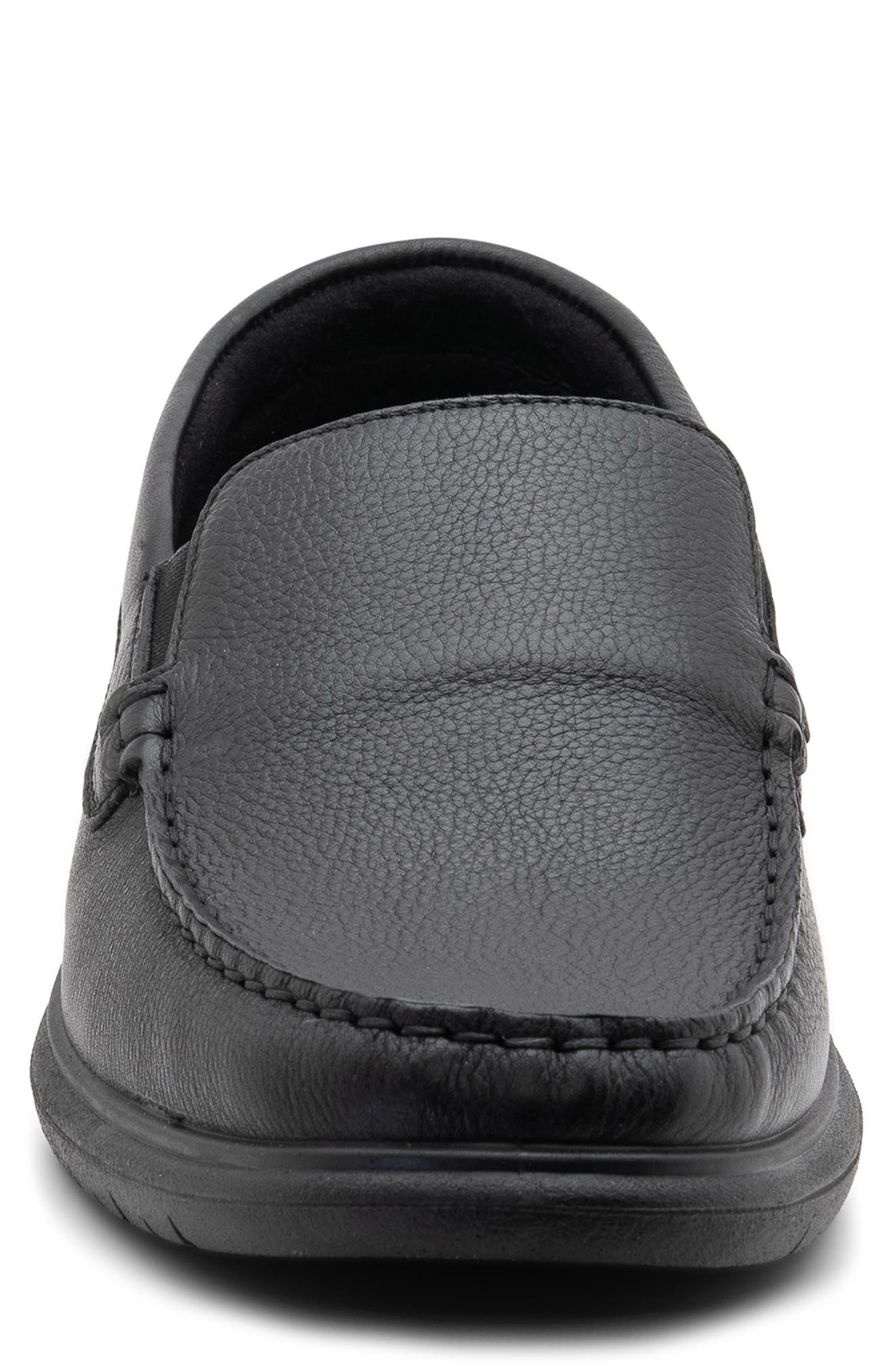 ara Lagrange Moc Toe Loafer, Alternate, color, Black Nappa Leather