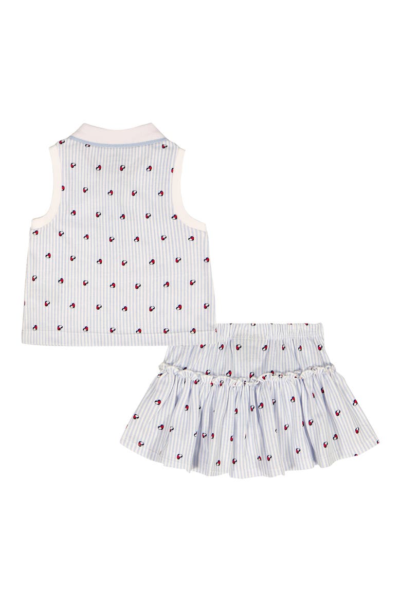 Printed Heart Logo Tank & Skirted Bloomers Set, Alternate, color, LIGHT/ PASTEL BLUE