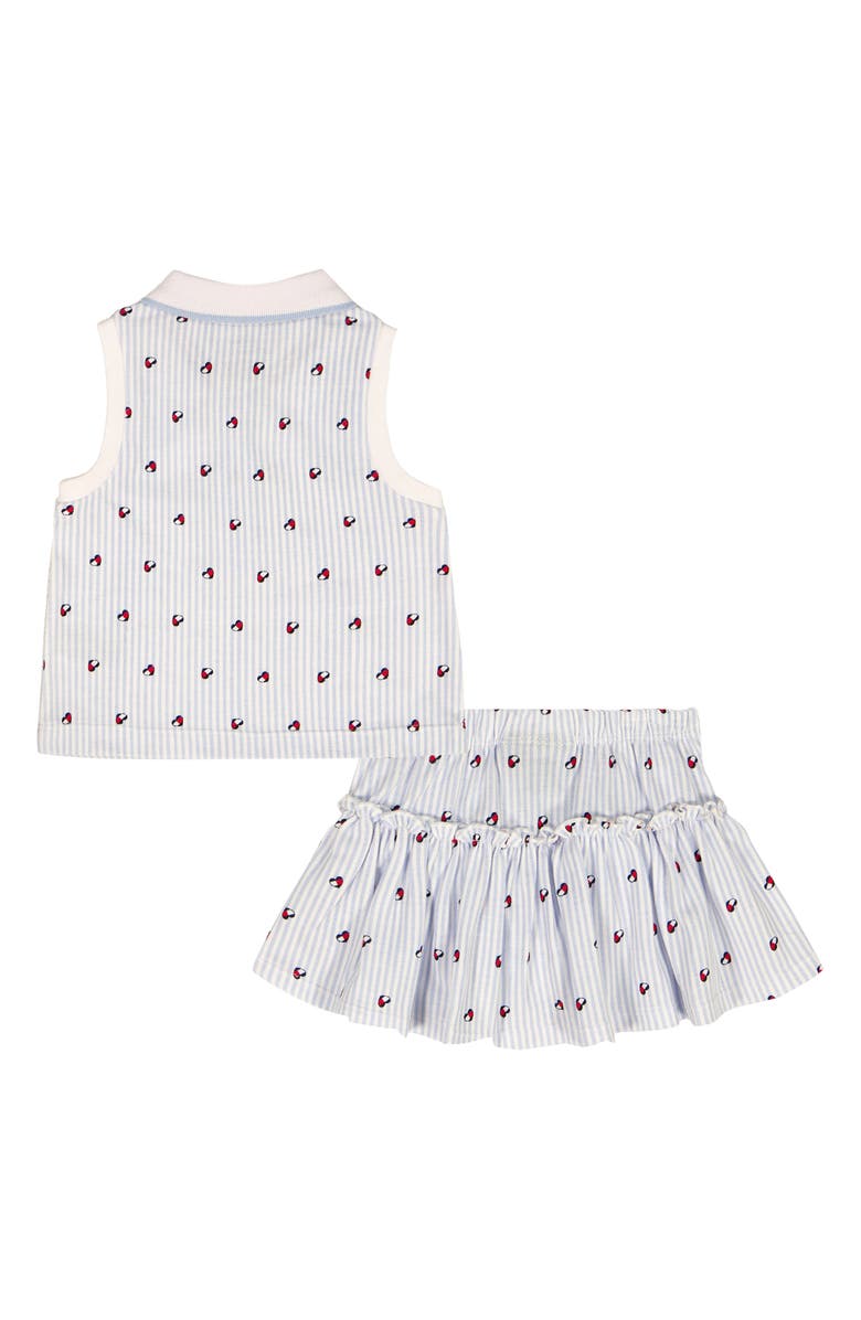 Tommy Hilfiger Tommy Heart Logo Vest & Skort Set, Alternate, color, Light/ Pastel Blue