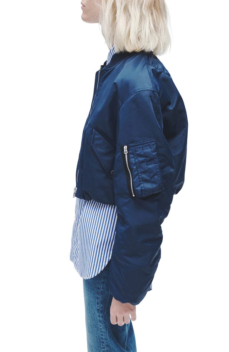 rag & bone Maggie Crop Bomber, Alternate, color,