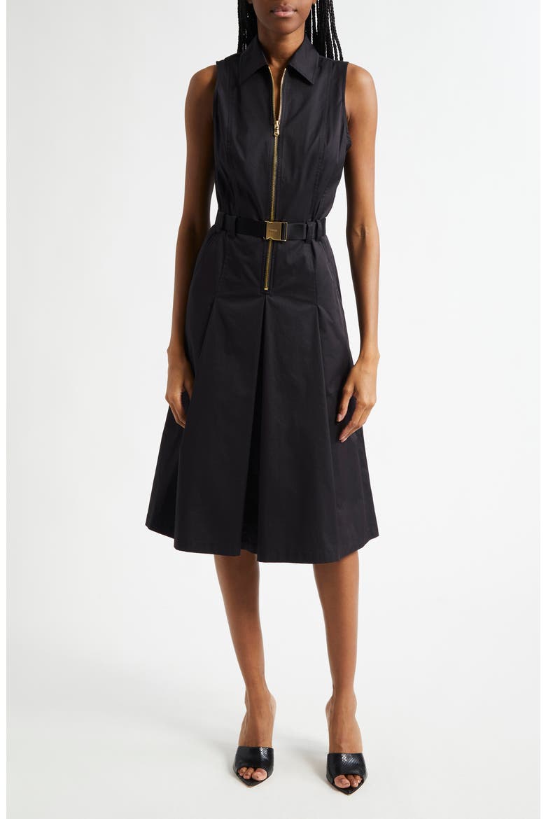Kylo Belted Shirtdress, Main, color, BLACK