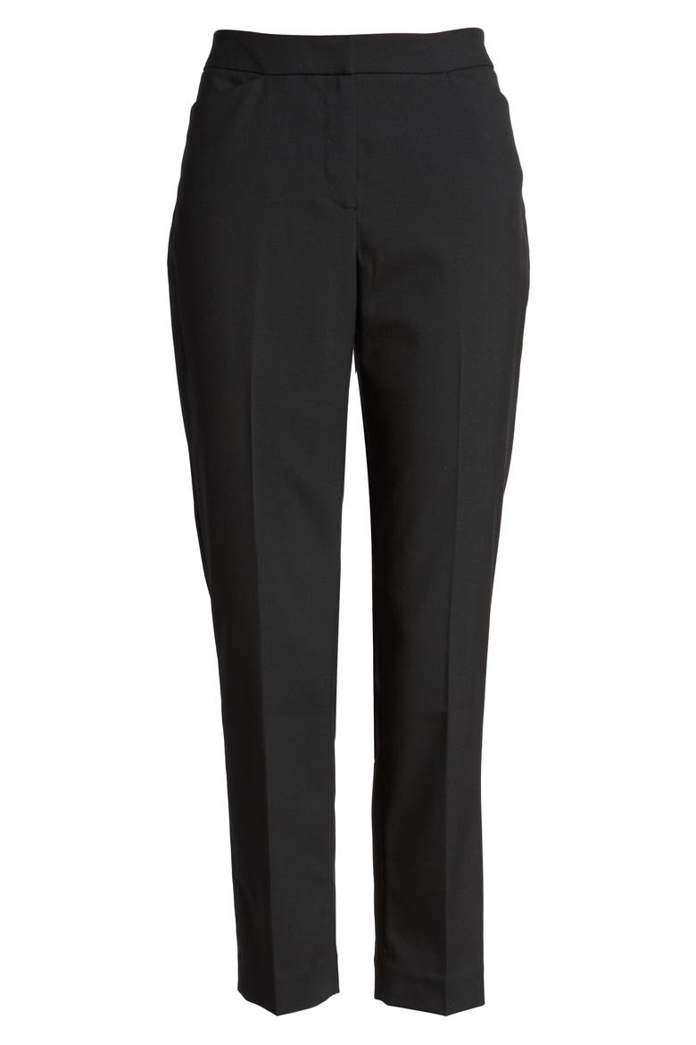 Straight Leg Trousers, Alternate, color, BLACK