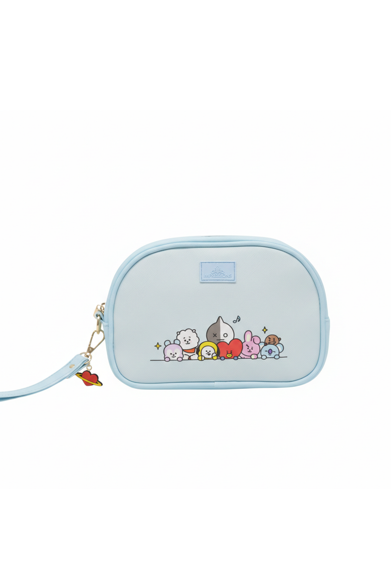 Bt21 Core Arch Makeup Bag With Removable Wristlet, Alternate, color, Light Blue