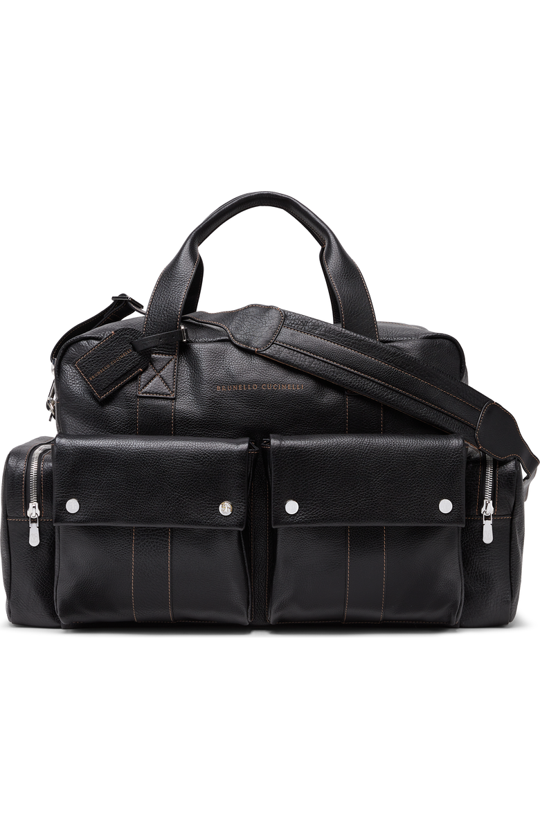 Brunello Cucinelli Grained calfskin leisure bag, Main, color,