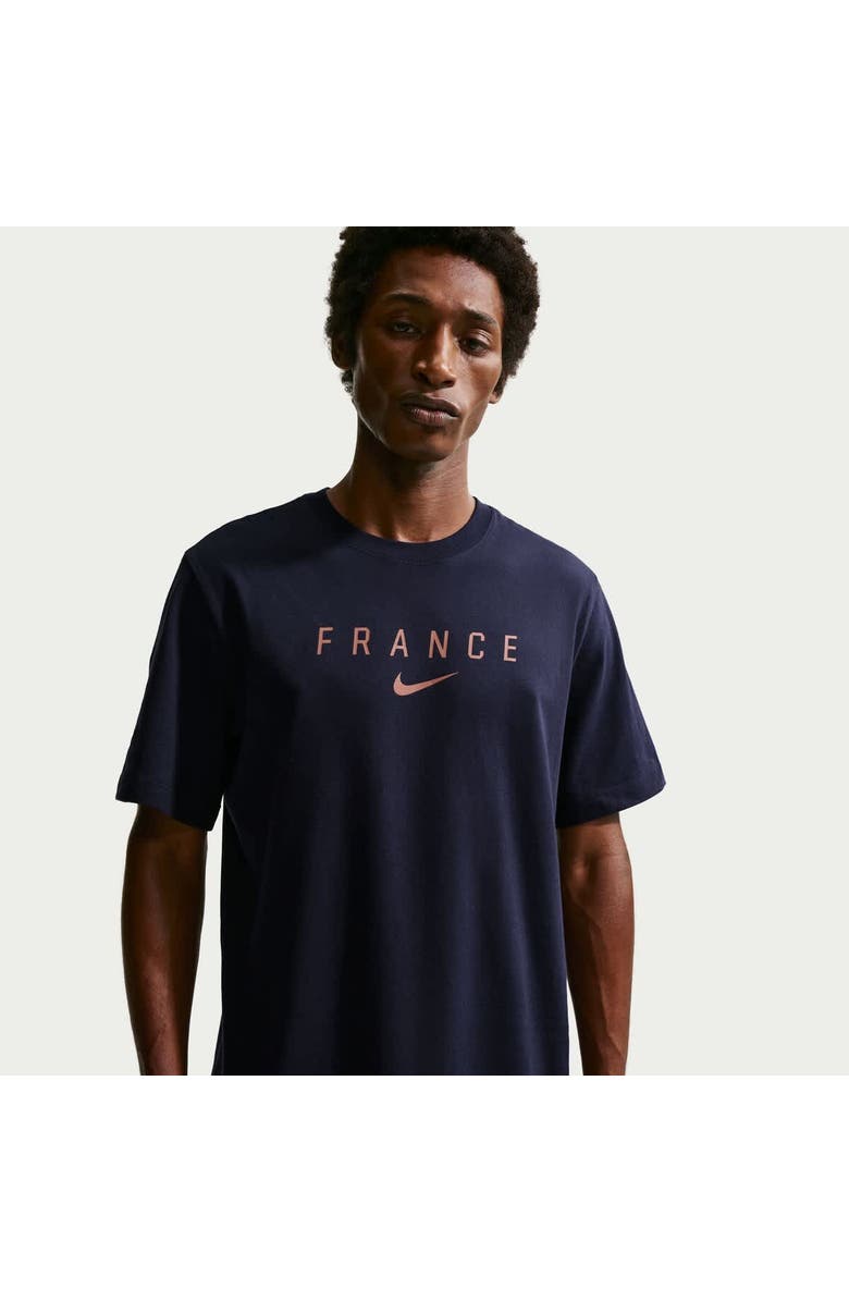 Nike Men's Nike Blue France National Team Wordmark T-Shirt, Alternate, color, Blue