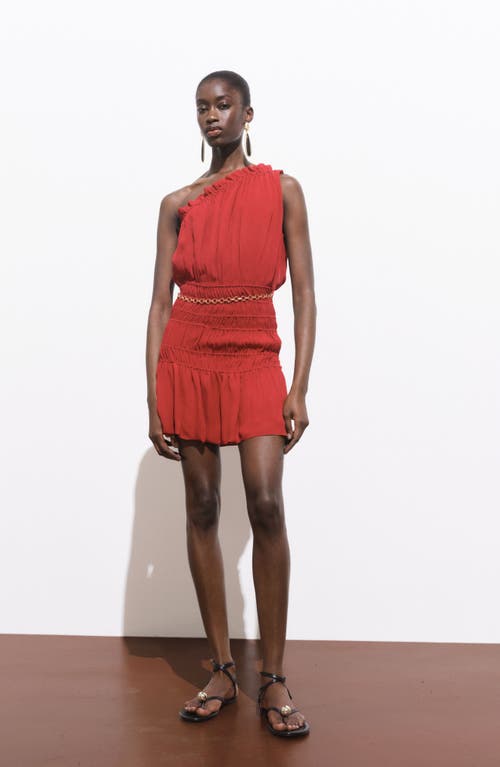 Mango Belted Asymmetric Minidress