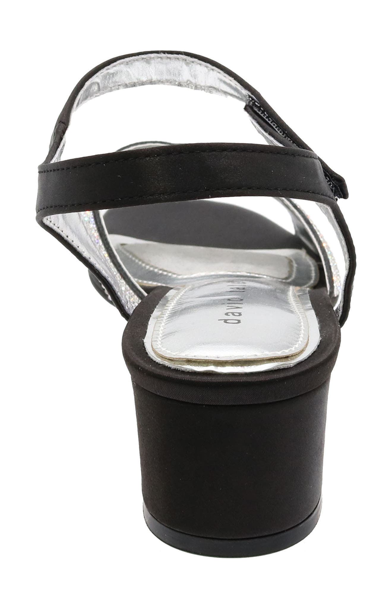 David Tate Holiday Ankle Strap Sandal, Alternate, color, Black Satin