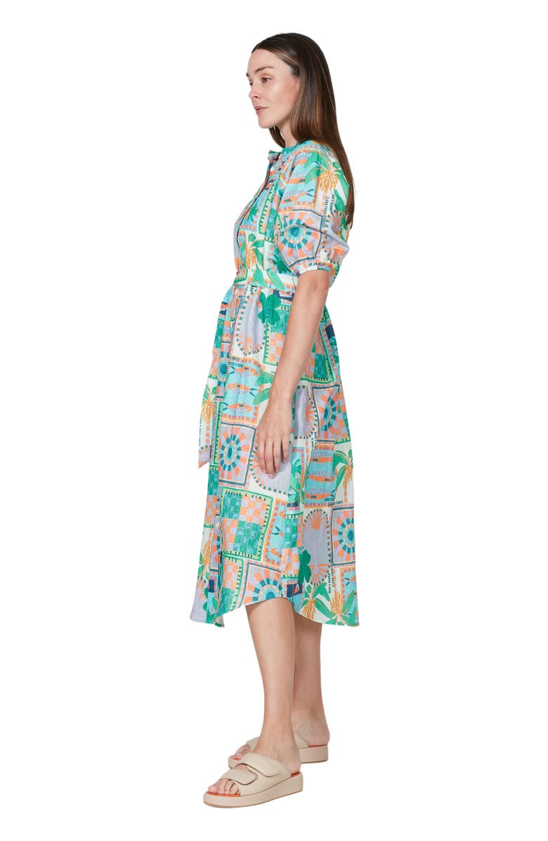 Walnut Melbourne Berlin Shirt Dress, Alternate, color, Copacabana