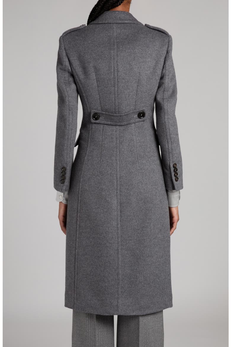 Double Breasted Felt Martingale Coat, Alternate, color, IG344 MID GREY MELANGE