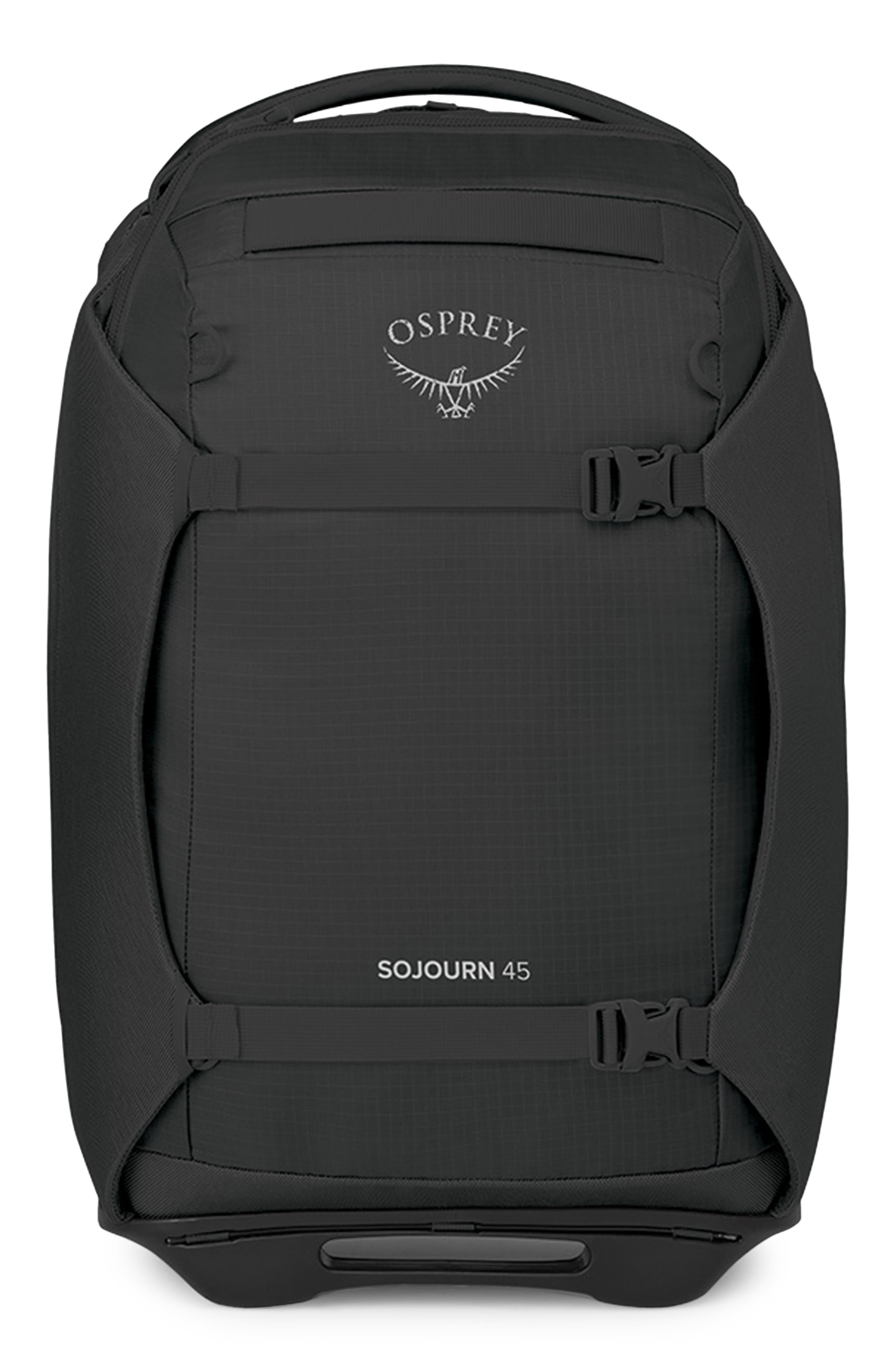 OSPREY Sojourn 45 ブラック Osprey Sojourn 22-Inch 45-Liter Wheeled Recycled Nylon Travel Pack
