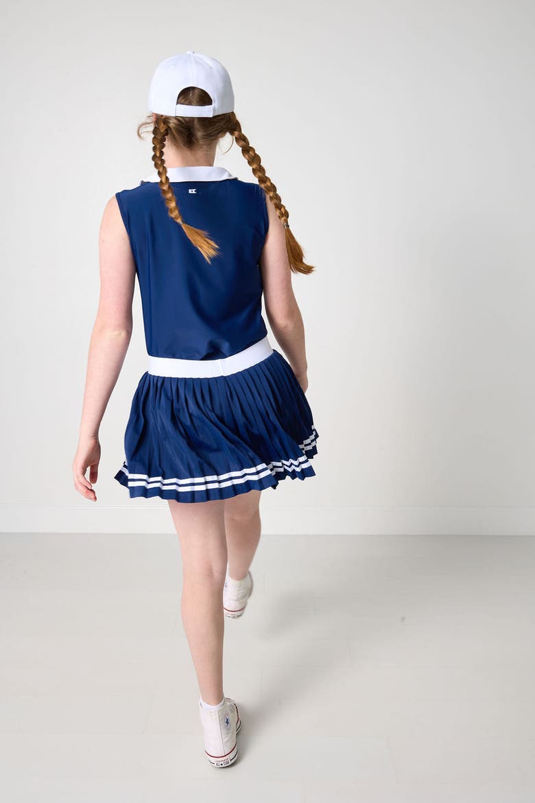 Pleated Skort, Alternate, color, Navy