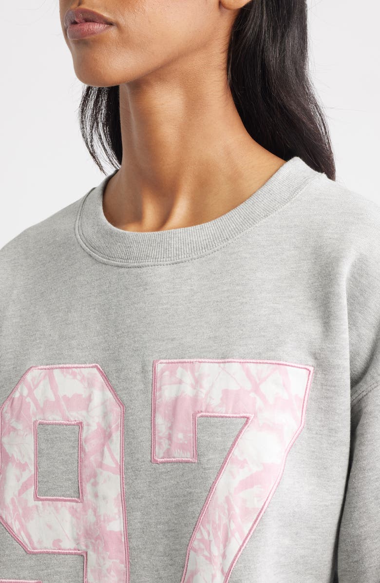 GOLDEN HOUR 97 Appliqué Graphic Sweatshirt, Alternate, color, Heather Grey