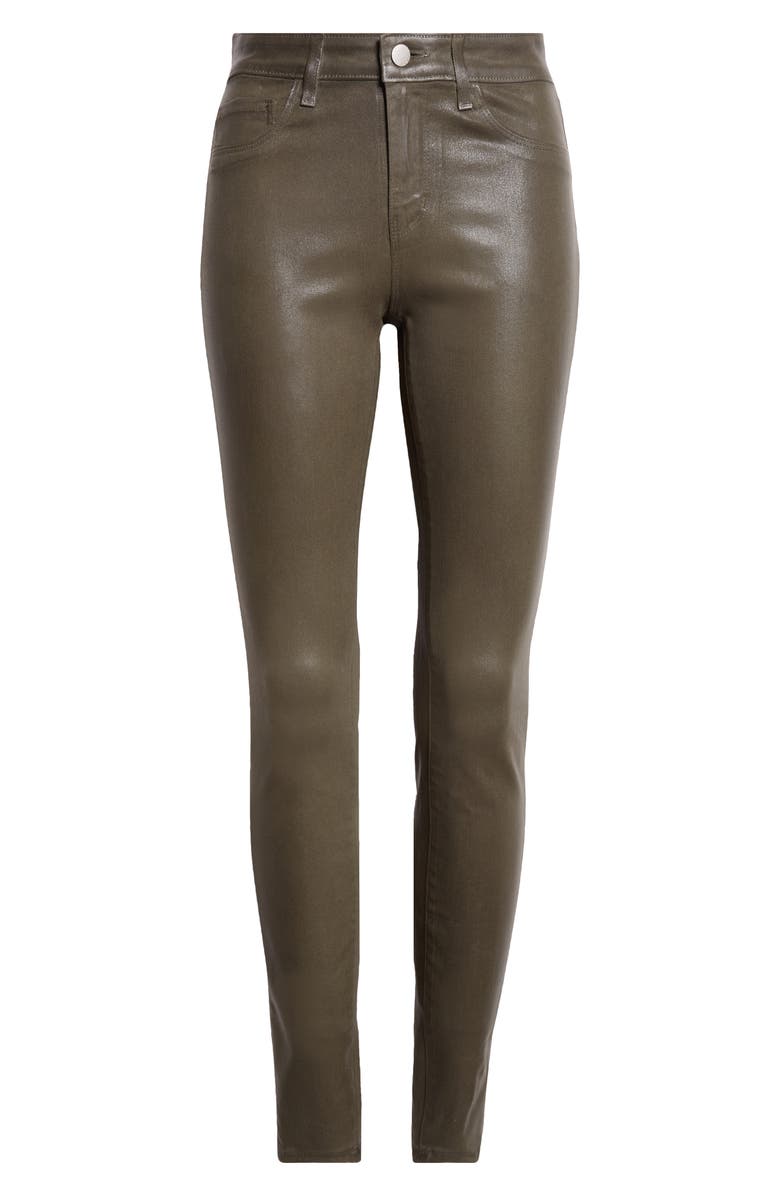 L'AGENCE Marguerite Skinny Jeans, Alternate, color, Deep Olive Coated